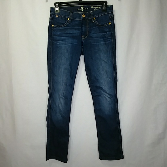 7 For All Mankind Denim - 7 For All Mankind The Modern Straight Jeans Sz 26